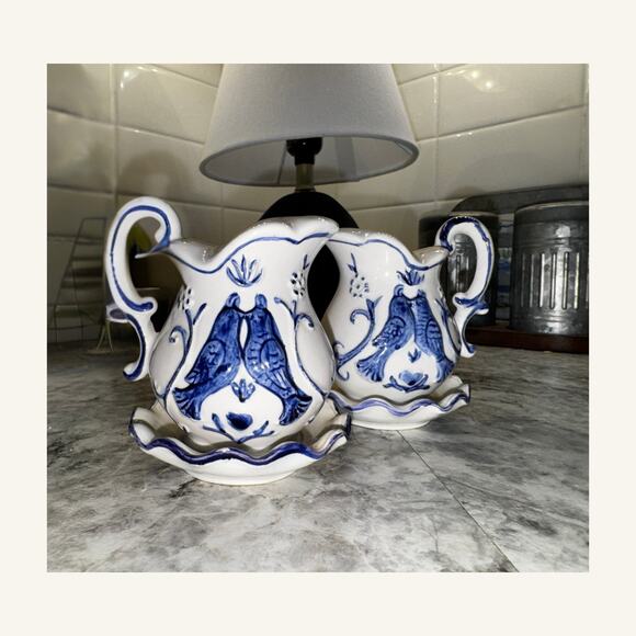 Vintage Inarco Japan Blue Bird Salt & Pepper Shakers | 1960s Ceramic Set - Picture 2 of 8